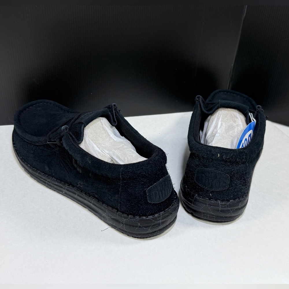 Men's Hey Dude x Wally Jelly Roll Black Loafers Slip on Shoes - Picture 7 of 12